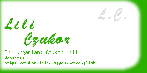 lili czukor business card